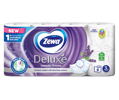 Открийте новата тоалетна хартия Zewa Deluxe с OdorBlock™ технология