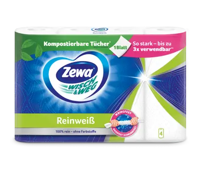 Die neue, kompostierbare Zewa Wisch&Weg Küchenrolle