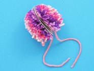 making pom poms tissue box 06