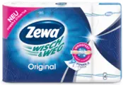 Zewa Wisch&Weg Original blaue Küchentücher, die besonders stark und saugfähig und ideal für den Alltag sind.