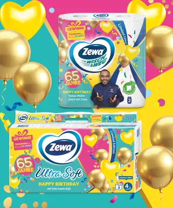 Zewa feiert 65. Geburtstag: Geschenke im Wert von 65.000€ gewinnen!