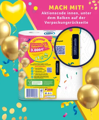 Zewa feiert 65. Geburtstag: Geschenke im Wert von 65.000€ gewinnen!