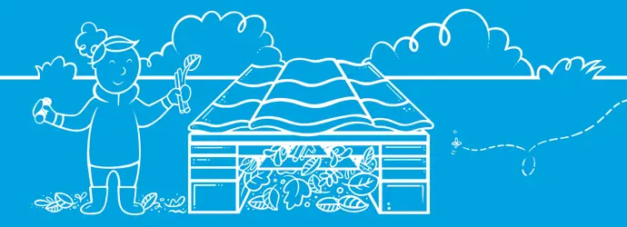 Маленька дівчинка разом із татом тримають саморобний готель для комах