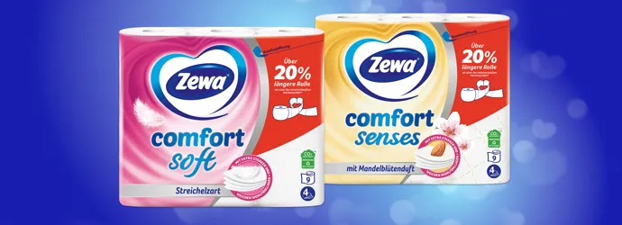 Zewa comfort soft und comfort senses 