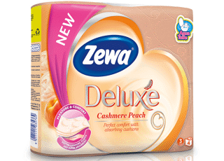 Zewa Deluxe Cashmere Peach 4 rolls