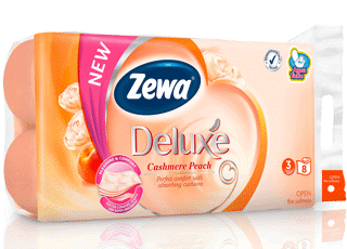 Zewa Deluxe Cashmere Peach 8 rolls