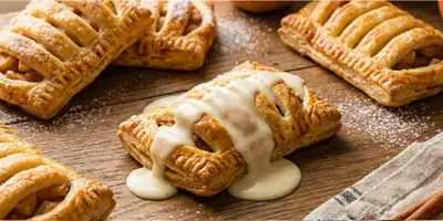 Ștrudel cu mere coapte, scorțișoară și vanilie