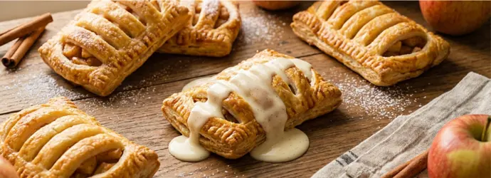 Ștrudel cu mere coapte, scorțișoară și vanilie