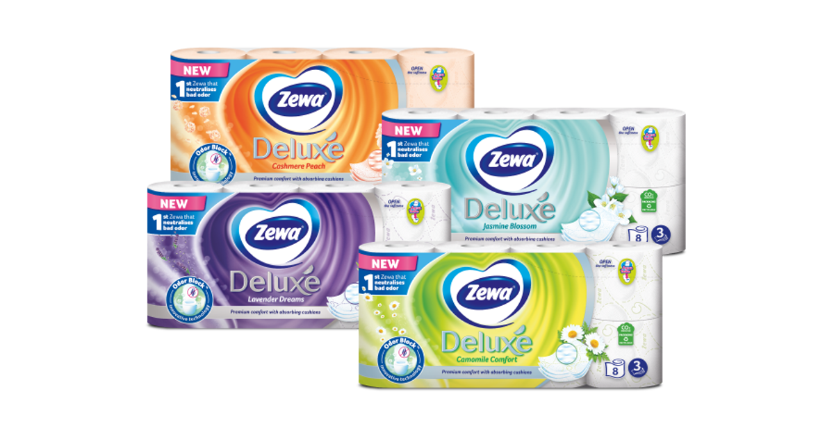 Zewa Deluxe OdorBlock® χαρτί υγείας & εξουδετέρωση οσμών- Zewa - Zewa