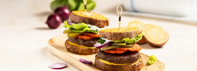 Low Carb Süßkartoffel-Burger