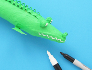 papier mache tehnica crocodil 08