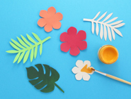 zidne slike ideje dekorativno tropski vijenac 03