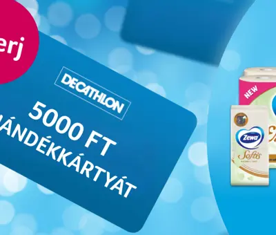 Most megnyerheted ezt: egy Decathlon utalványt és egy Zewa termékcsomagot!