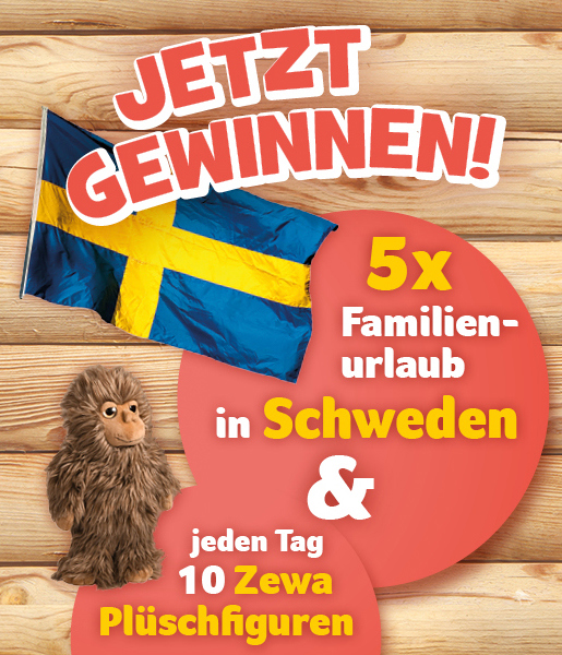 Jetzt gewinnen
& mit Zewa Schweden entdecken!