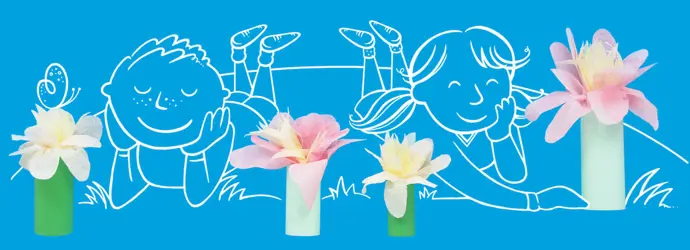 Papierblumen Basteln