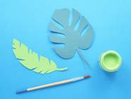 diy bunting tropical leaves garland 02