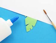 diy bunting tropical leaves garland 03