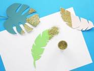 diy bunting tropical leaves garland 04