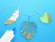 diy bunting tropical leaves garland 05