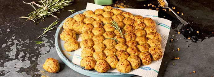 Curry-Bubble-Bread mit roten Linsen: Der etwas andere Snack