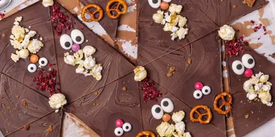 Verspielte Weihnachtsschokolade