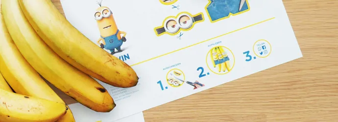 Banane im Minion-Look