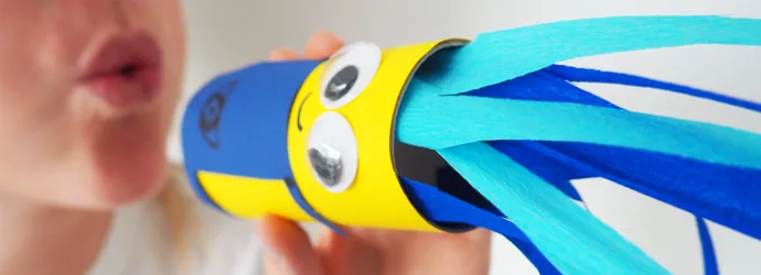 Puste-Minion aus leerer Zewa-Rolle