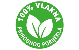 Napravljen od 100% vlakana prirodnog porijekla i stvoren s mišlju na okoliš