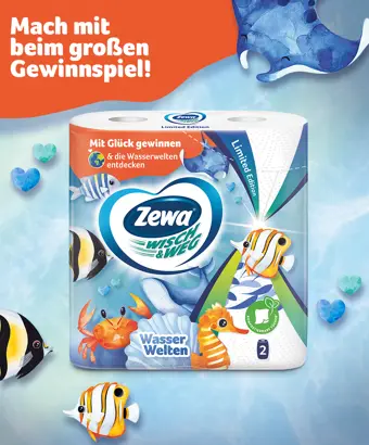 Wasserwelten entdecken mit Zewa: Tolle Preise für die ganze Familie zu gewinnen!