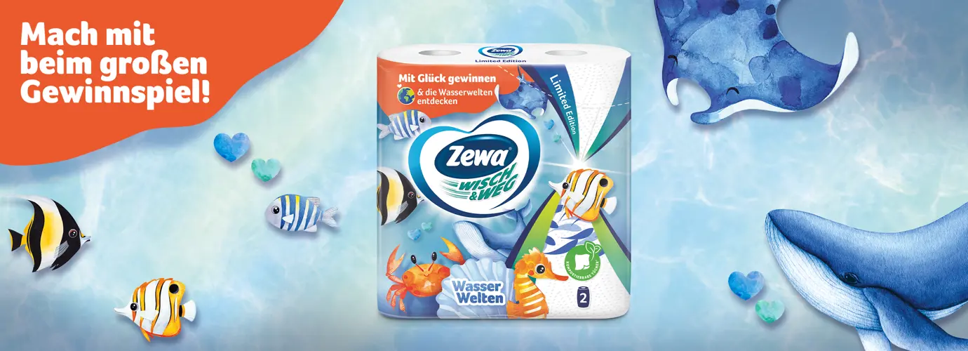 Wasserwelten entdecken mit Zewa: Tolle Preise für die ganze Familie zu gewinnen!