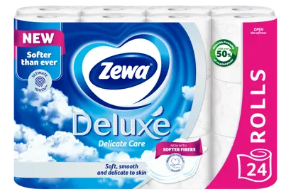 Minden eddiginél puhább Zewa Deluxe toalettpapír