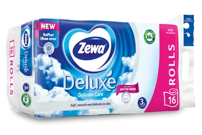 Minden eddiginél puhább Zewa Deluxe toalettpapír