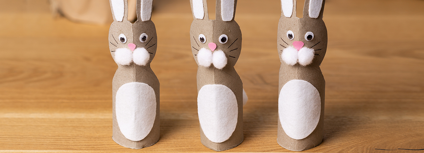 Süße Osterhäschen selber basteln - Zewa
