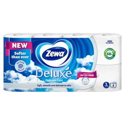Minden eddiginél puhább Zewa Deluxe toalettpapír