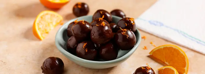 Vegane Orangen-Gewürztrüffel