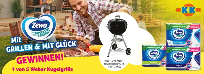 Gewinnspiel von Zewa Wisch&Weg und K+K zur Grill-Saison