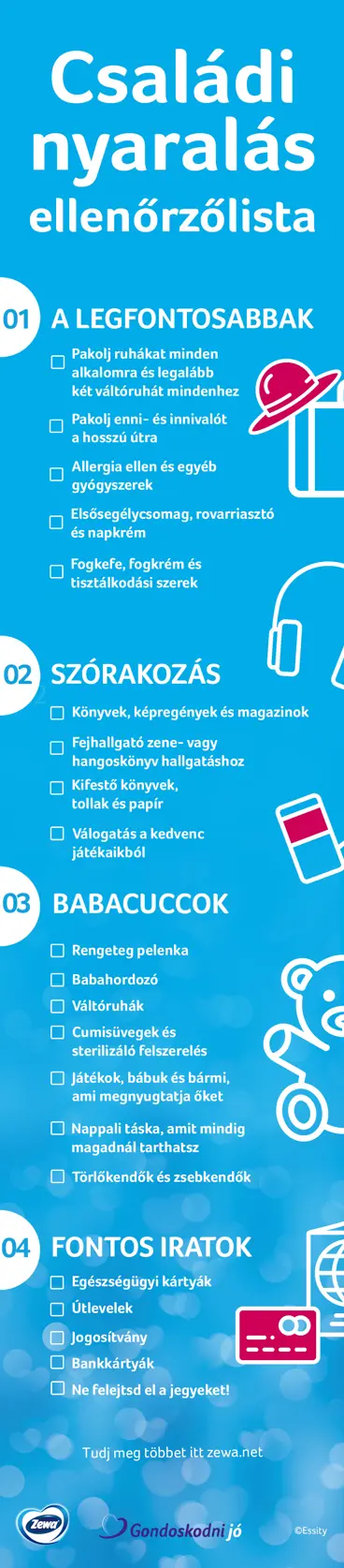 Ellenőrzőlista családi nyaralás tervezéséhez