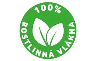 Vyrobeno ze 100% rostlinných vláken a vytvořeno s ohledem k životnímu prostředí