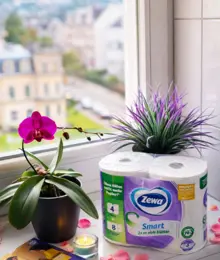 Zewa Packung mit Pflanzen