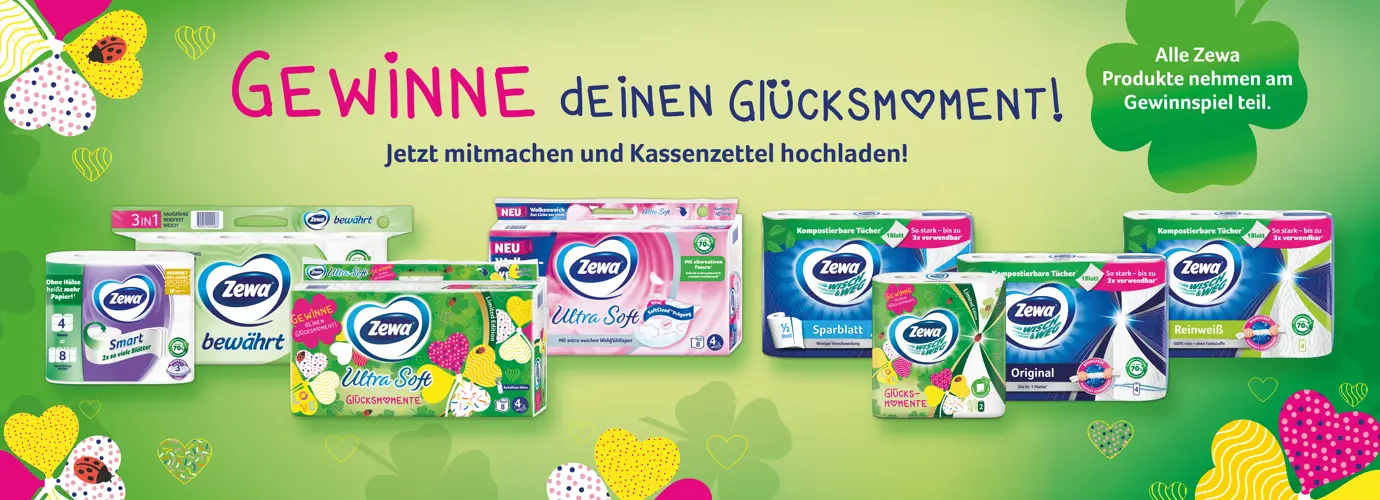 Gewinne deinen Glücksmoment mit Zewa!