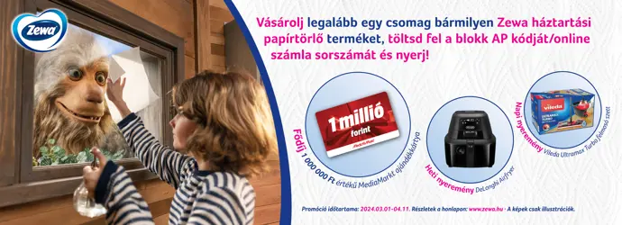 Zewa konyhai törlő nyereményjáték nyertesek: Gratulálunk!