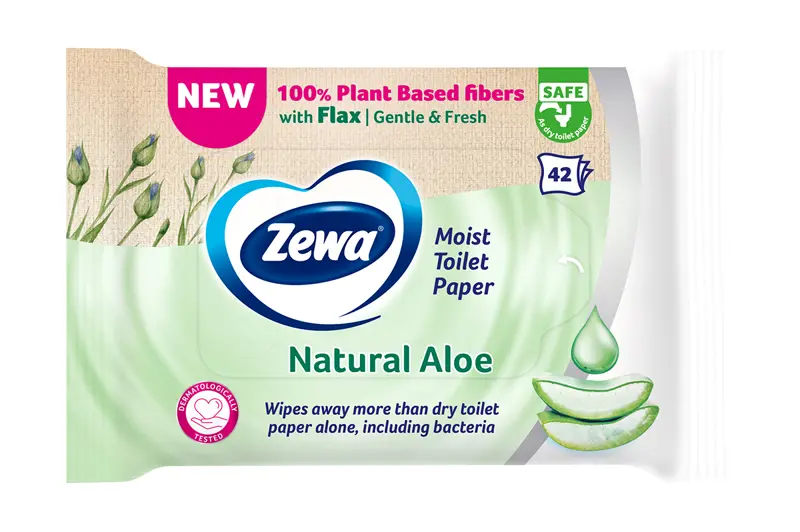 Zewa Natural Aloe Drėgnas tualetinis popierius