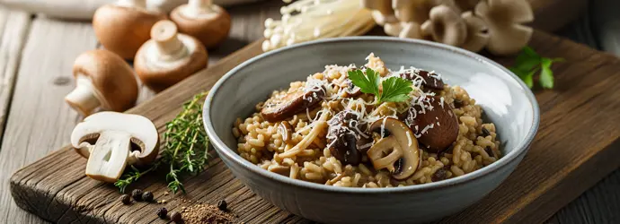 Risotto clasic cu ciuperci