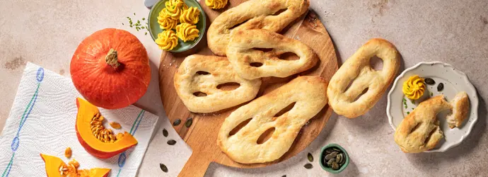 Halloween Brot mit Kürbisbutter