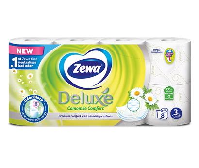 Új Zewa Deluxe OdorBlock® toalettpapír