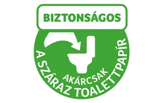 Nedves toalettpapír, amely ugyanolyan biztonságosan lehúzható, mint a száraz
