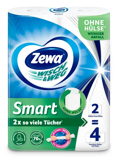Innovation slider image for Zewa Wisch&Weg Smart Küchenrolle 1