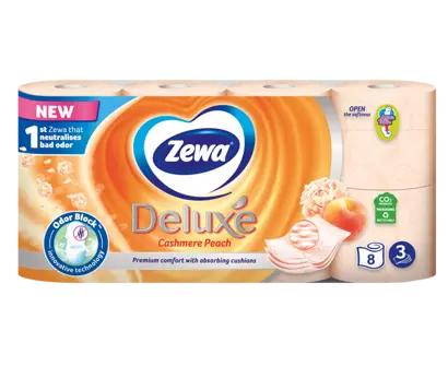 Відкрийте для себе новий туалетний папір Zewa Deluxe з технологією OdorBlock®