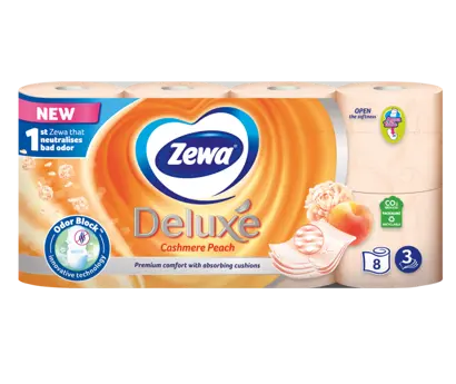 Відкрийте для себе новий туалетний папір Zewa Deluxe з технологією OdorBlock®