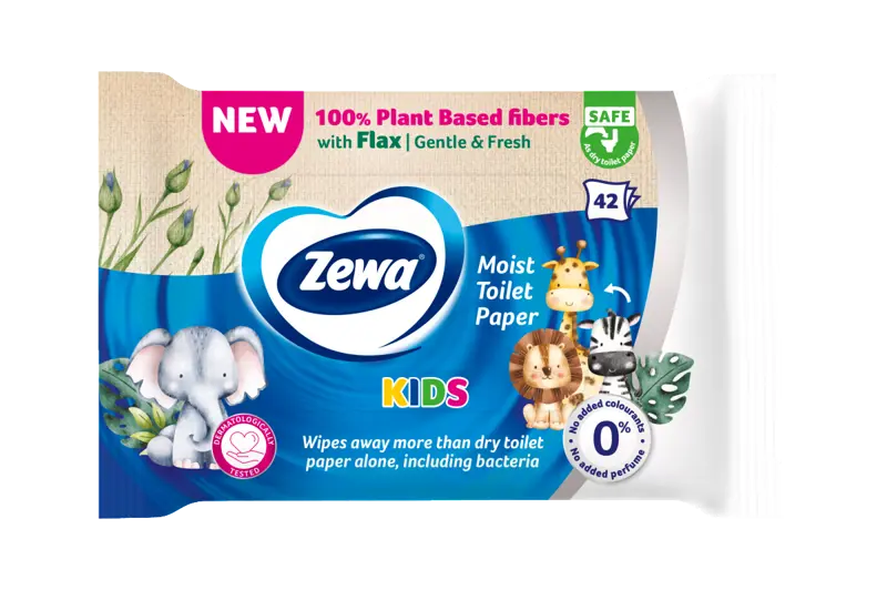 Zewa Kids Mitrais Tualetes Papīrs